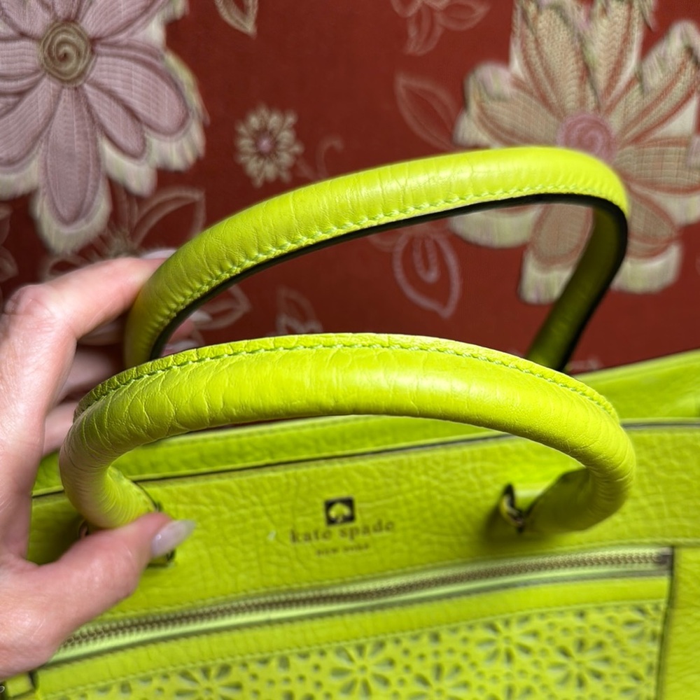 Kate Spade Green Satchel with Textured Design - Picture 2 of 16